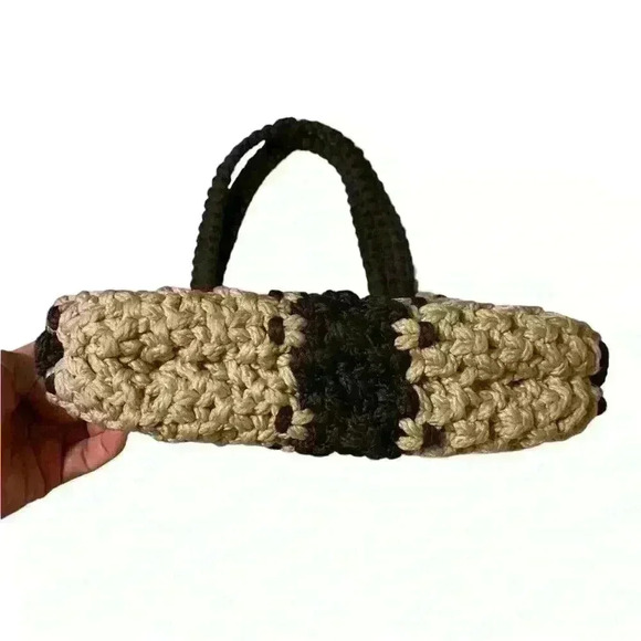 Handmade Vintage Bag. Brown and Tan. - Picture 4 of 8